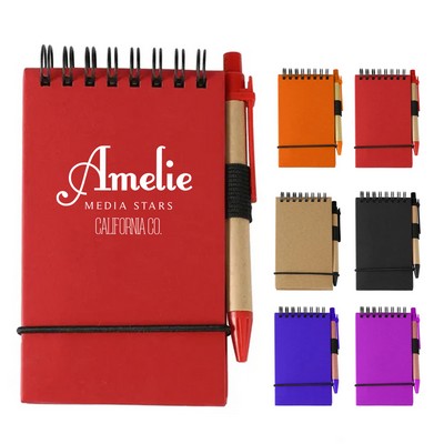 Pocket-sized Kraft Spiral Notebook Kit